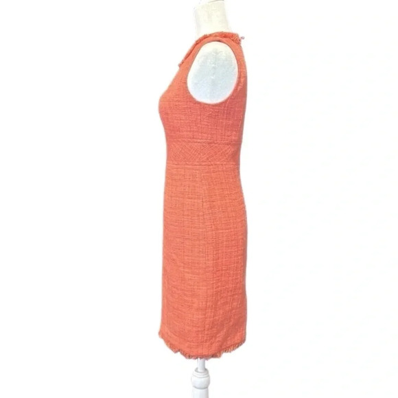Trina Turk Tweed Sleeveless Dress Tangerine Size 2 - Picture 11 of 12
